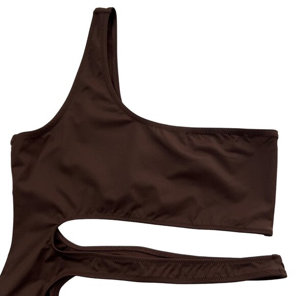 SKIMS Swim One Shoulder Monokini Coca Womens Large - Picture 4 of 12